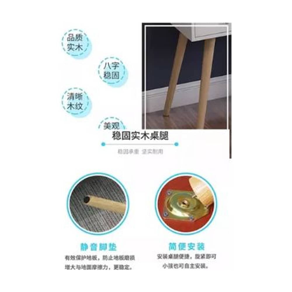 Mesa De Noche Maquillador Escritorio 2 Cajones Espejo Touch image number 1.0