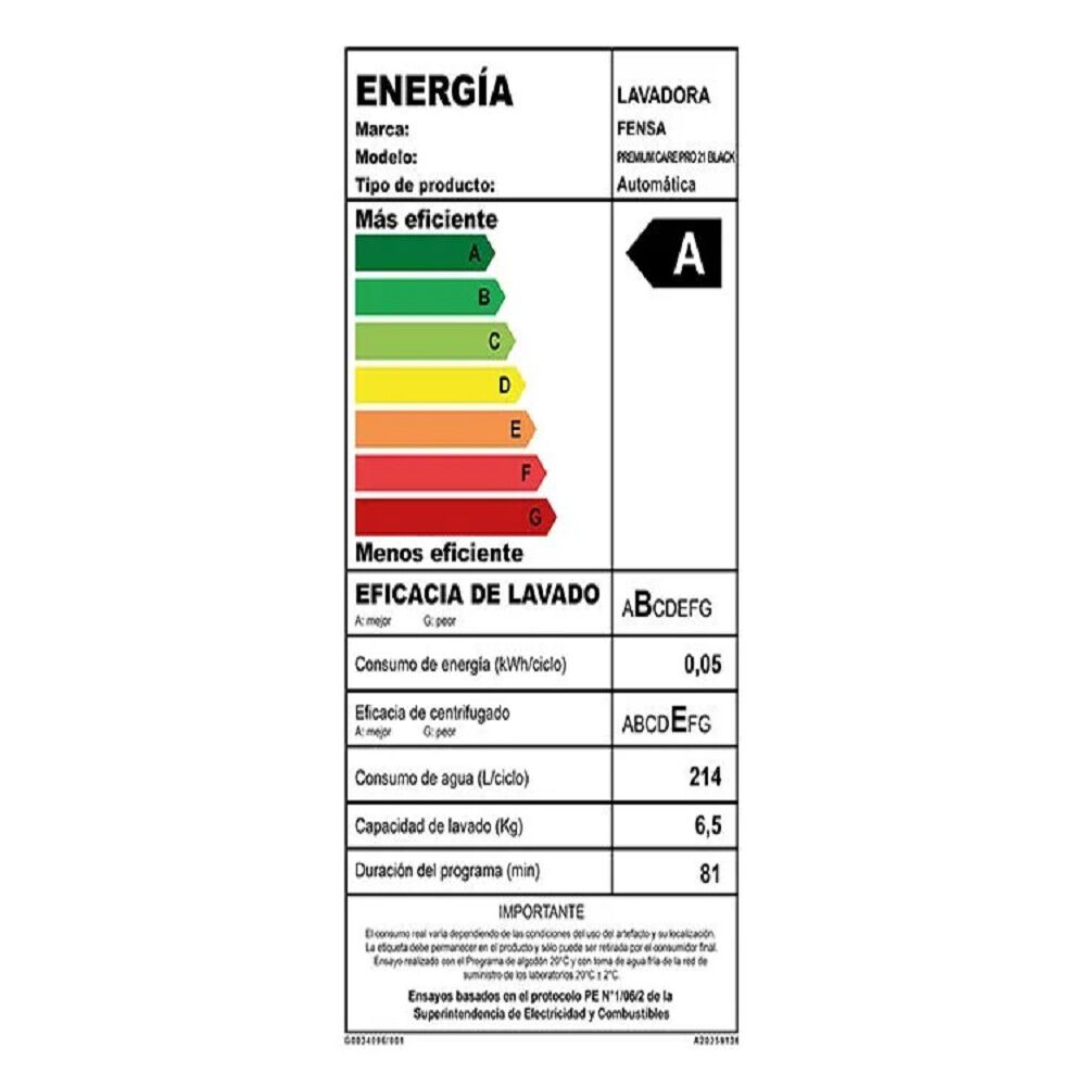 Lavadora Automática Fensa Premium Care Pro Black 21 Kg image number 3.0