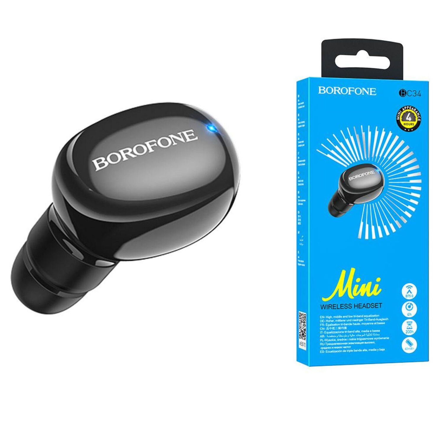 Audífonos Borofone Manos Libres Bcc34 Mini Bluetooth Negro