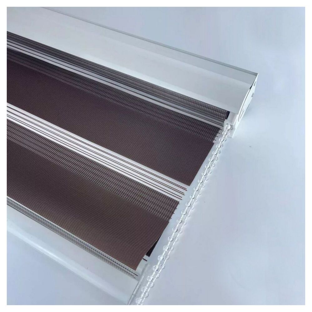 Cortina Roller D&uacute;o Zebra D&iacute;a Noche Caf&eacute; Oscuro 120 X 200 Cm image number 4.0