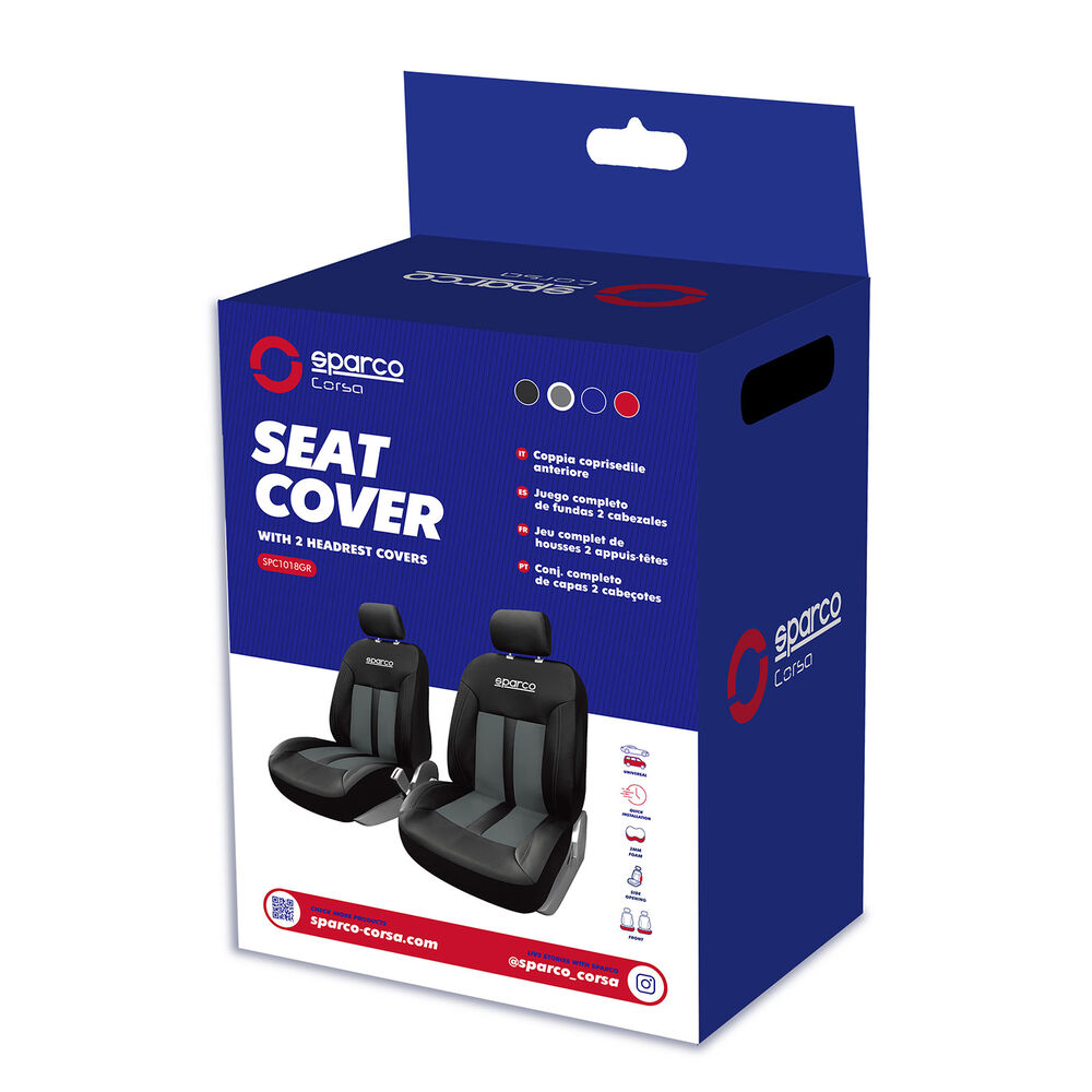 Fundas Cubreasiento Sparco Dos Cuerpos Polyester Universal Spc1018gr image number 1.0