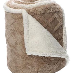 Frazada Andes Jacquard Sherpa Beige 2 Plaza