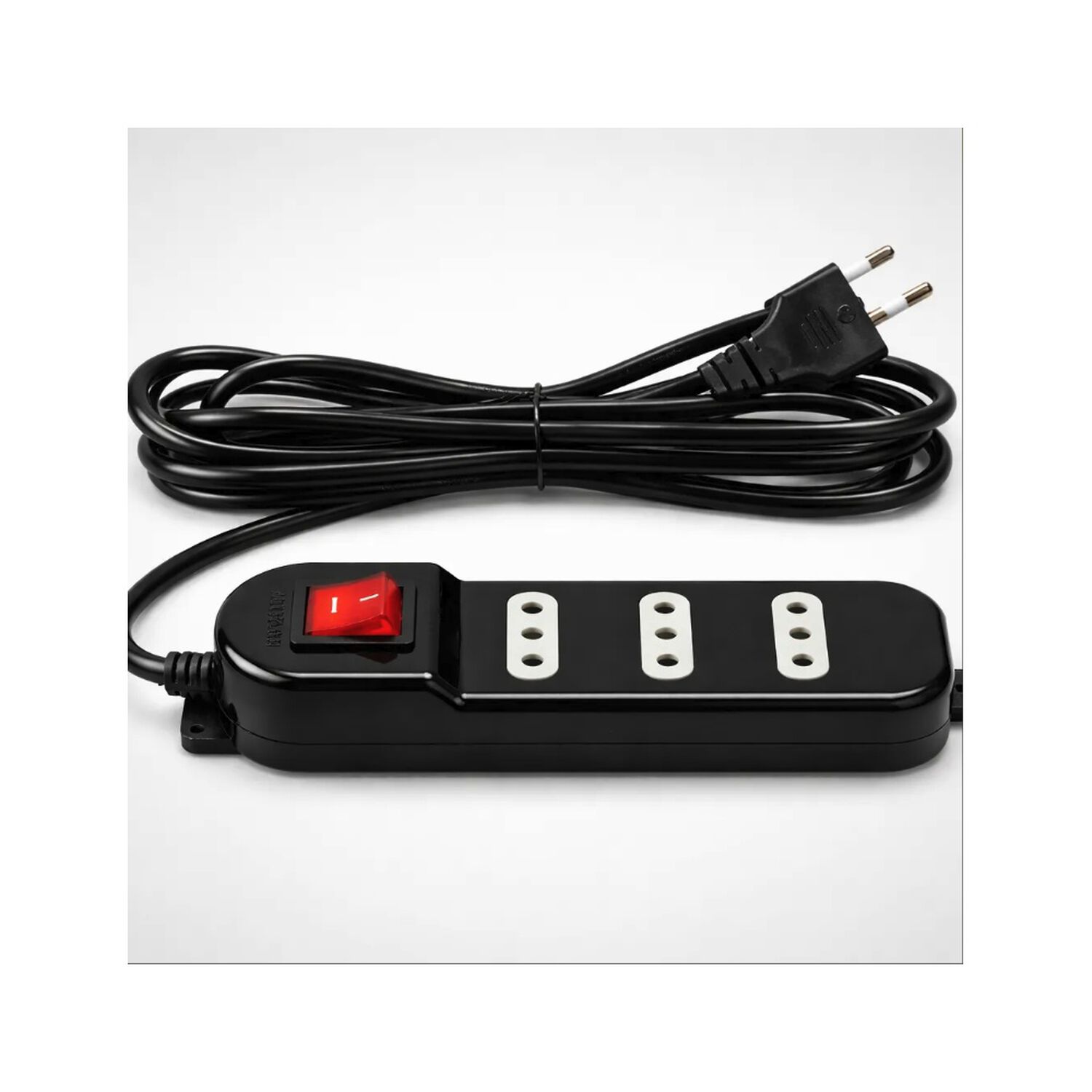Alargador Zapatilla Con Switch 4 Posiciones 3 Metros Negro image number 1.0