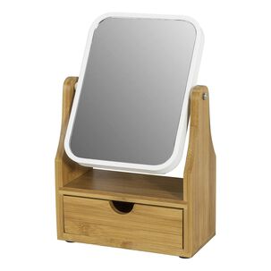 Espejo De Maquillaje 360 Mesa Blanco Con Cajón