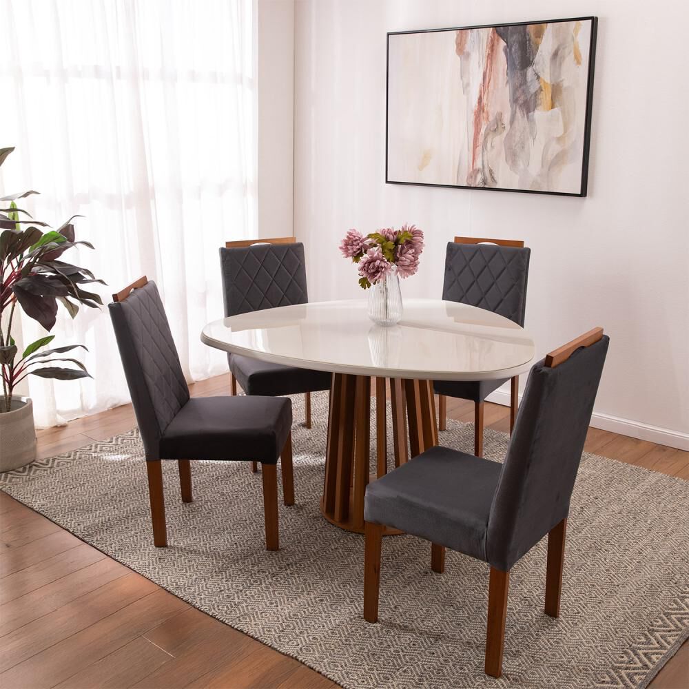 Juego De Comedor Roca Toledo / 4 Sillas image number 9.0