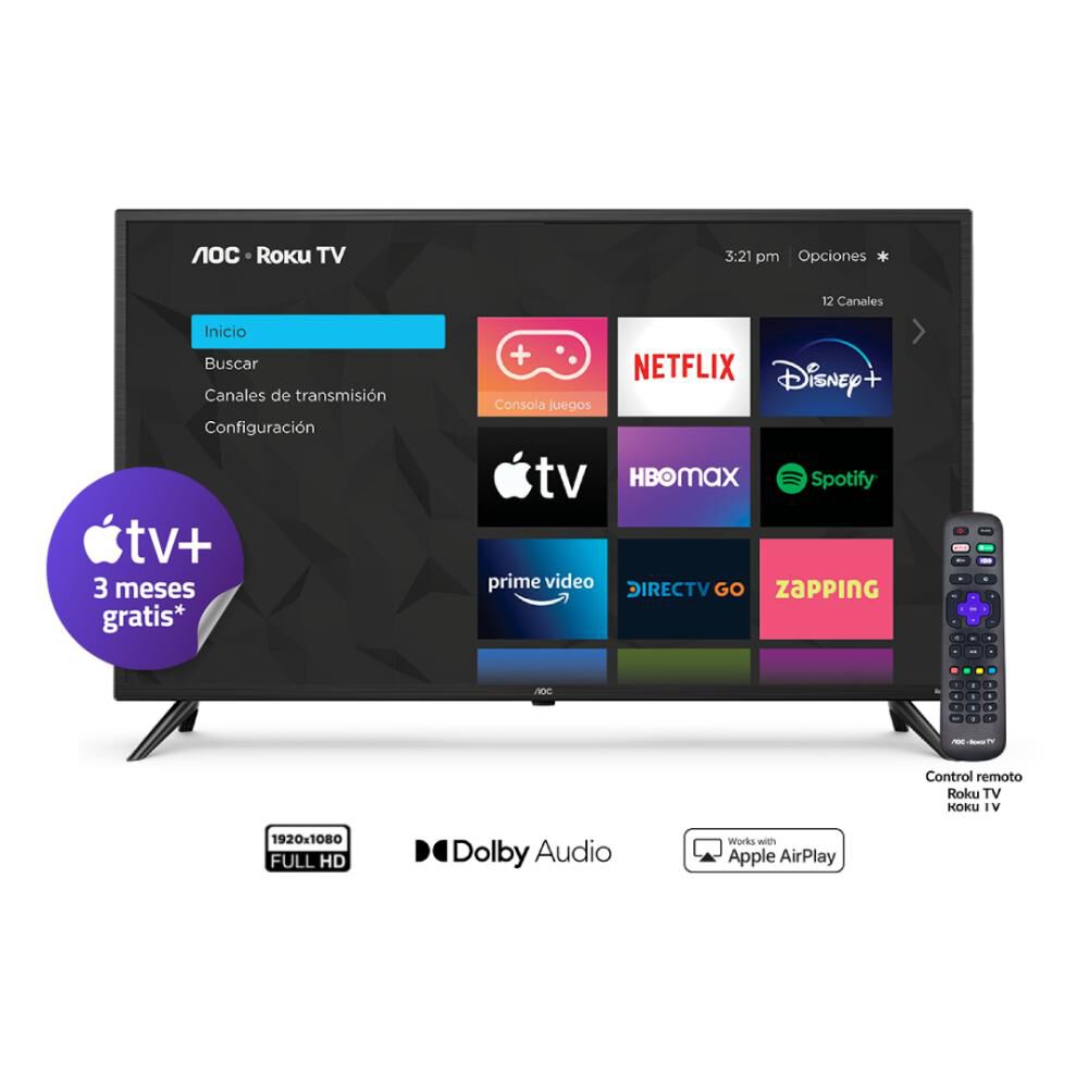 Led 43" AOC 43S5195 Roku / Full HD / Smart TV image number 1.0
