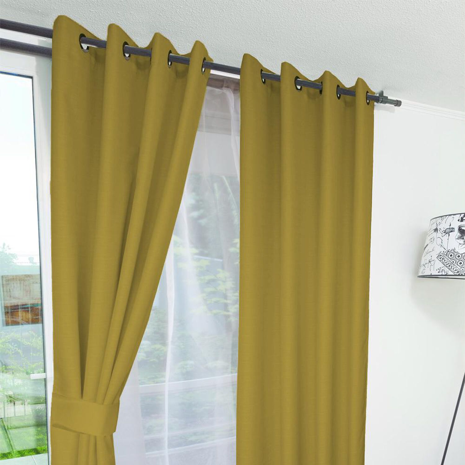 Set De Cortinas Doral Rustico Argolla image number 0.0