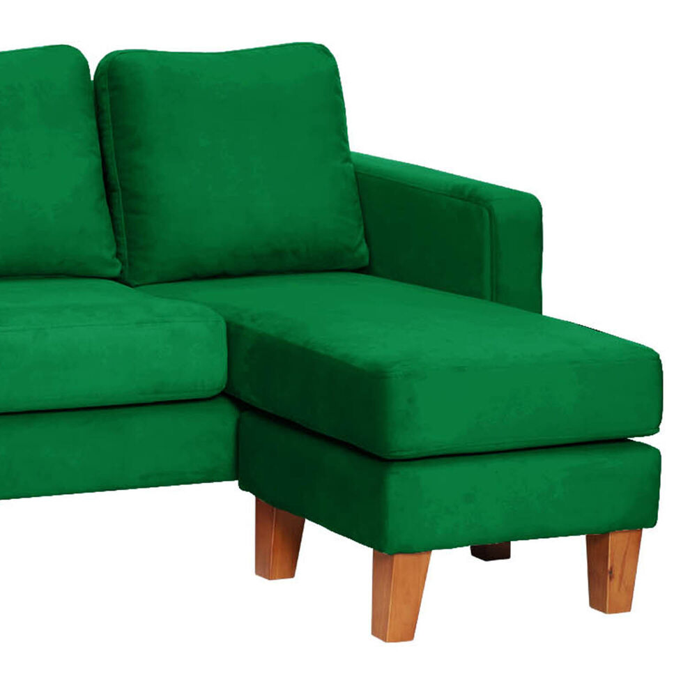 Seccional Venecia Intercambiable Tela Velvet Verde image number 3.0