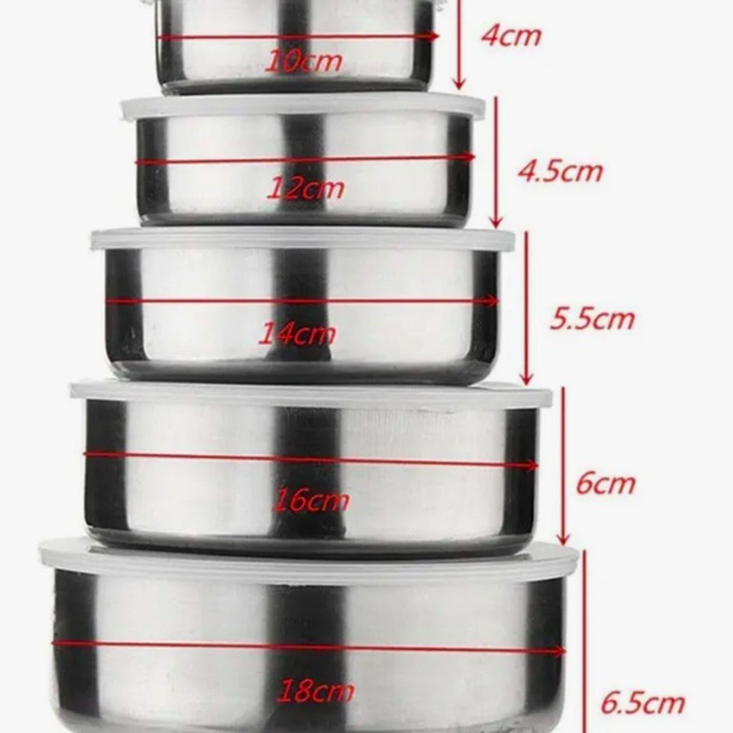 Set 5 Bowls Acero Inoxidable image number 1.0