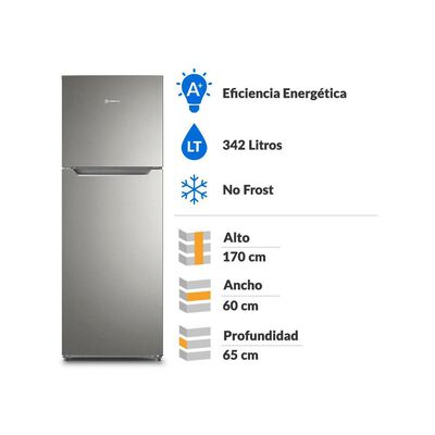 Refrigerador Top Freezer Mademsa Altus 1350 / No Frost / 342 Litros / A+