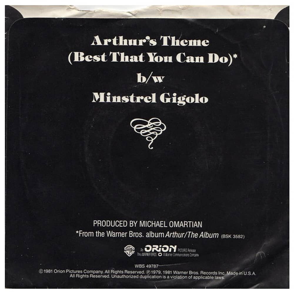 Christopher Cross - Arthur's Theme | 7" Single Usado image number 1.0