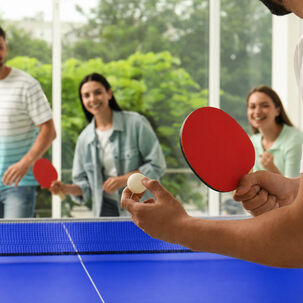 Mesa De Ping Pong Plegable Avanzada Azul