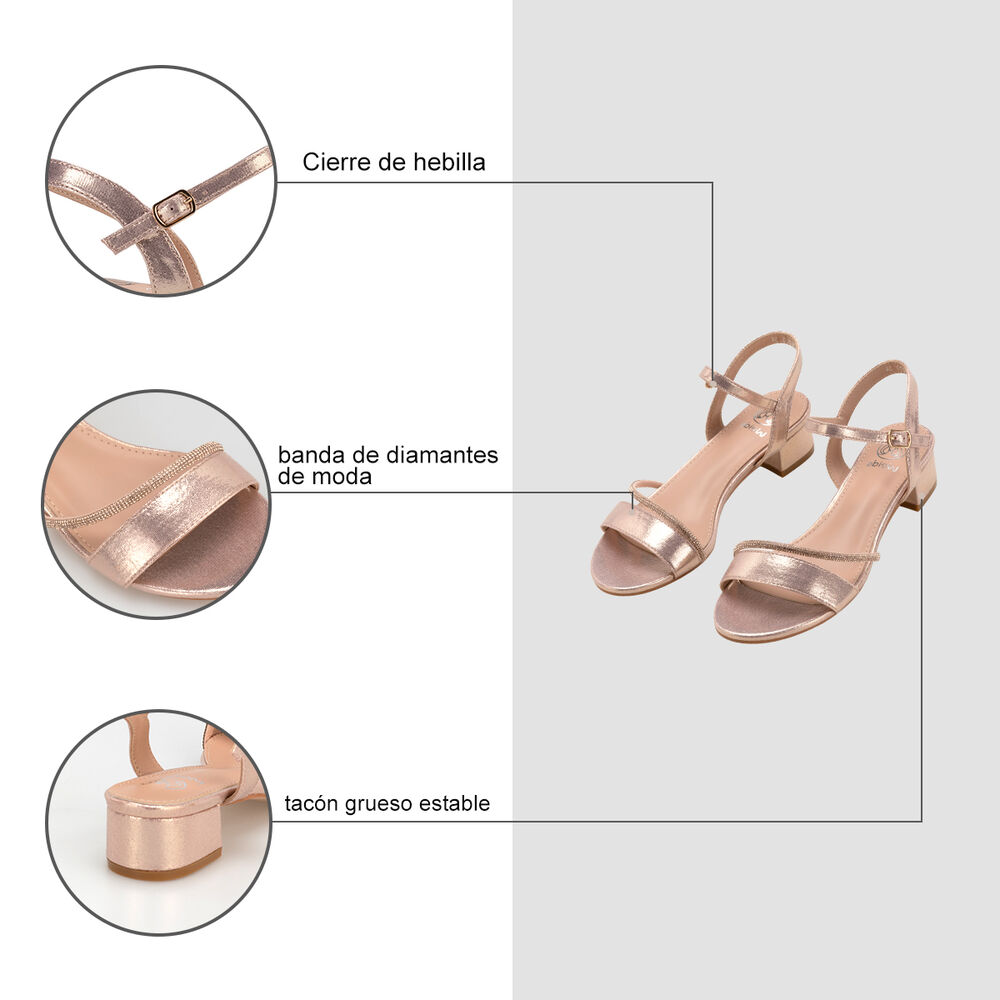 Sandalia Taco Champan Fiesta Mujer Weide You220 image number 4.0