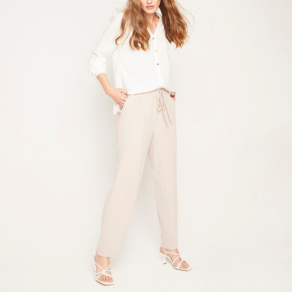 Blusa Fit Regular Manga Larga Roll Up Cuello Mao Mujer Kimera image number 1.0