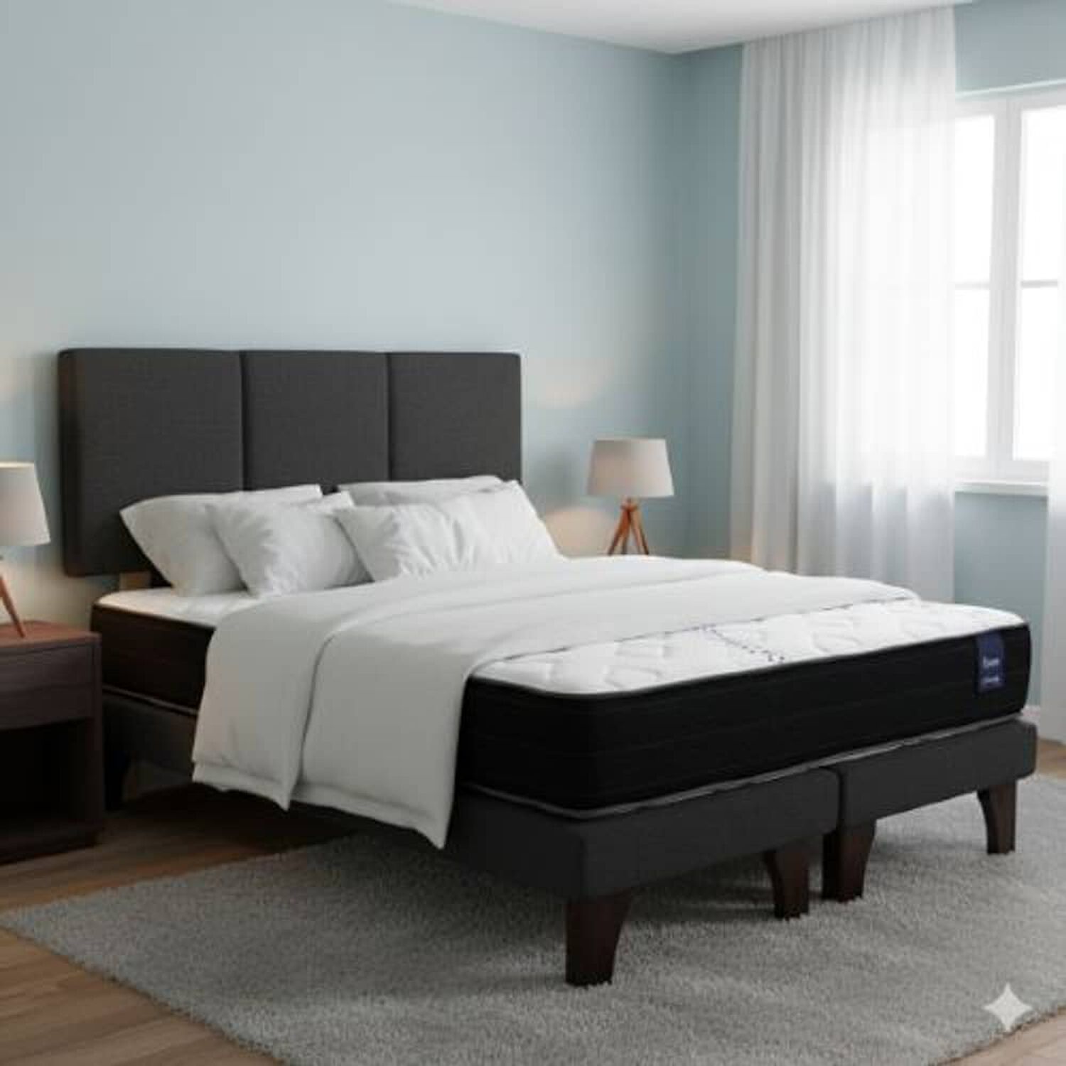 Cama Europea 2 Plazas 190 Respaldo Everest image number 0.0