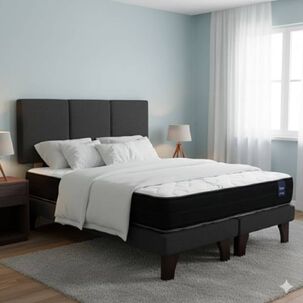 Cama Europea 2 Plazas 190 Respaldo Everest