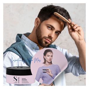 Glossy Pomade Cera Capilar De Fijacion Suave En Tarro 90ml
