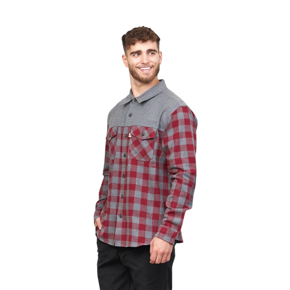 Camisa Longrider Burdeo Hombre Falcone image number 3.0