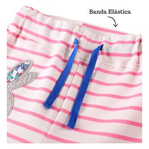 Pantal&oacute;n Buzo Ni&ntilde;a 100% Algod&oacute;n Rosa Raya Conejos