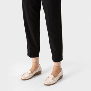 Mocasin Casual Mujer Vintage Cuña Charol Metalica Weide Js73