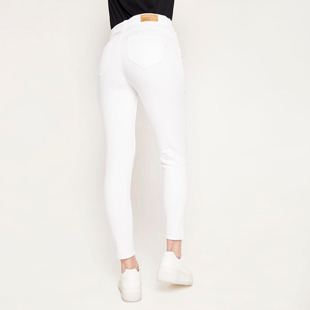Jeans Blanco Tiro Alto Push Up Mujer Freedom en Oferta | Hites.com