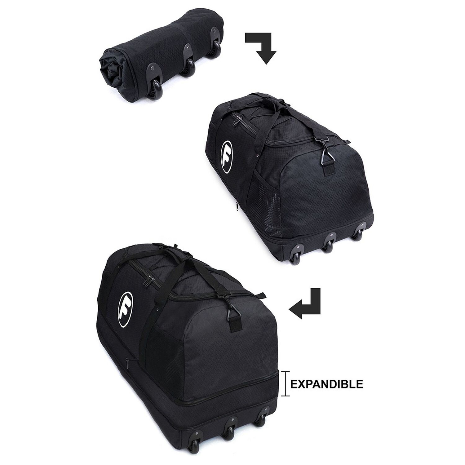 Bolso Enrollable Goliat 130 Ltrs + Candado Negro F image number 1.0