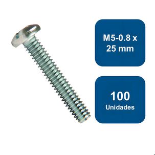 Perno Cocina Métrico Zincado M5-0.8 X 25mm 100un. - Anclajes