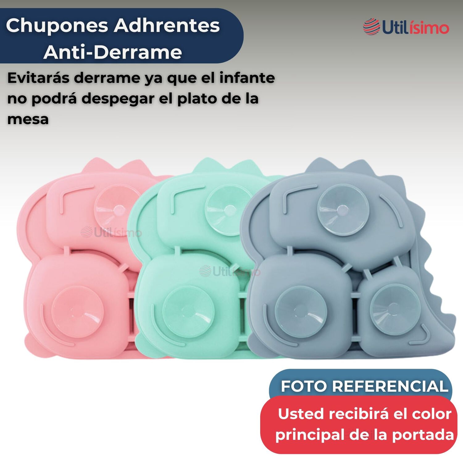Set Alimentaci&oacute;n Silicona Beb&eacute; 5 Piezaslibrebpa Color Gris image number 3.0