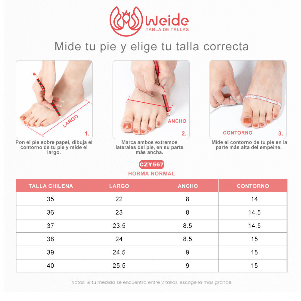 Bot&iacute;n Taco Mujer Urbano Pu Weide Czy567 image number 3.0