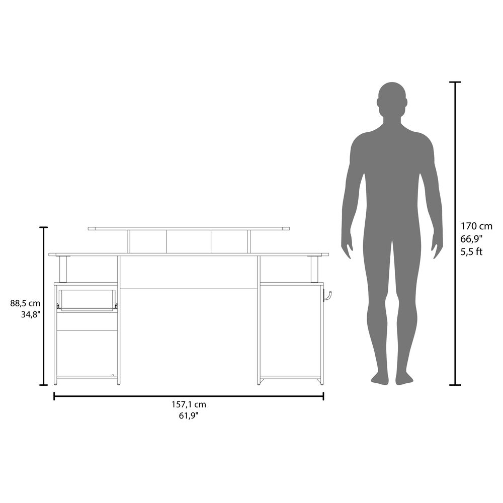 Escritorio Gamer 1 Puerta 1 Cajon Fm 054 image number 7.0
