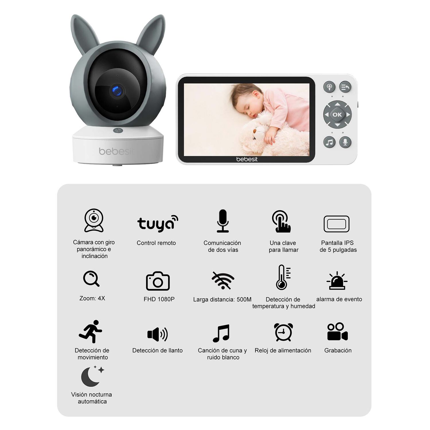 Monitor Camara 360 Smartguard Hf3.0 Wifi1080p Ruido+soporte image number 4.0