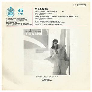 Massiel - Todo Lo Que Cambie Por Ti | 7" Single Vinilo Usado