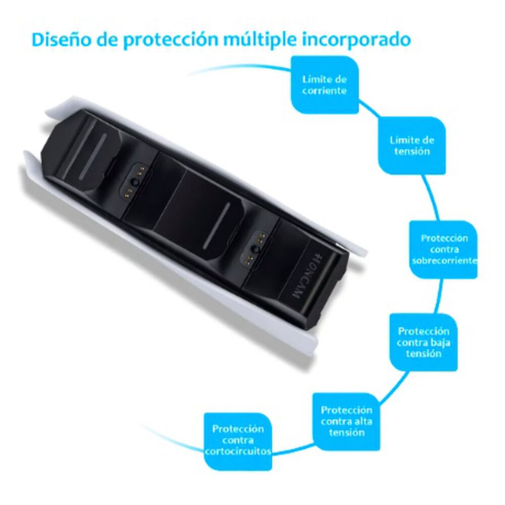 Base Cargador Para Consola Soporte Ps5 Carga R&aacute;pida image number 4.0