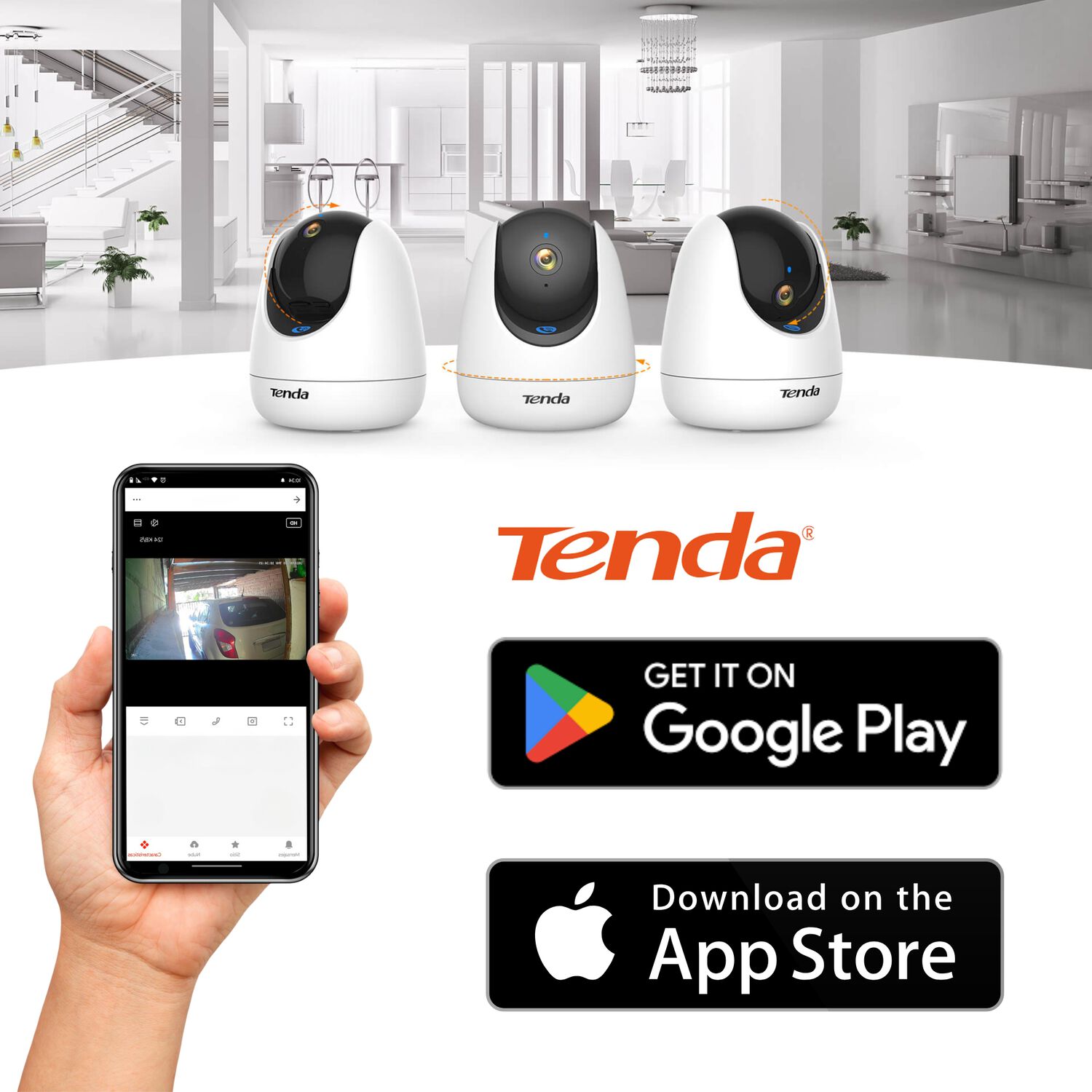 C&aacute;mara De Seguridad Rotatoria 360&deg; Tenda Cp3 Fhd Powered Ai image number 5.0