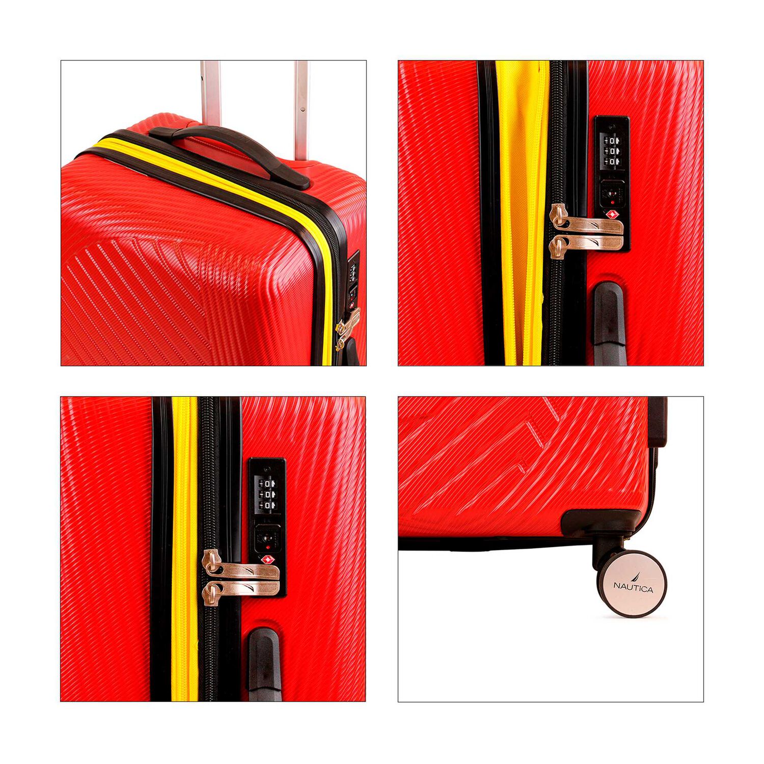 Set De 3 Maletas S+m+ L Nautica Bahamas Roja image number 2.0