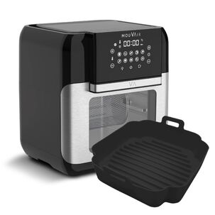 Horno Freidora Crisp 10 L + Molde De Silicona Negro