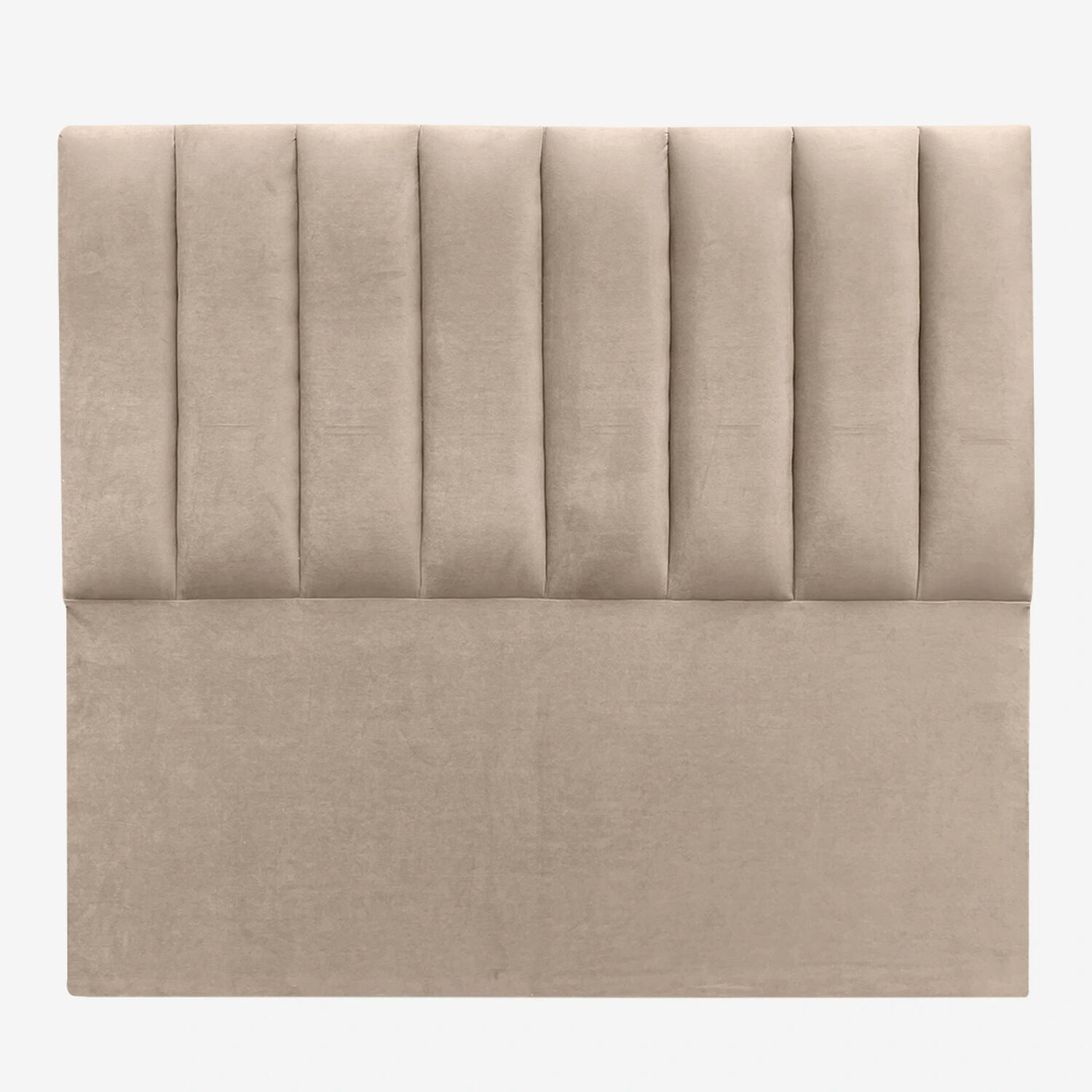 Respaldo De Cama Tubular Vertical Felpa Beige Super King image number 1.0