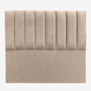Respaldo De Cama Tubular Vertical Felpa Beige Super King
