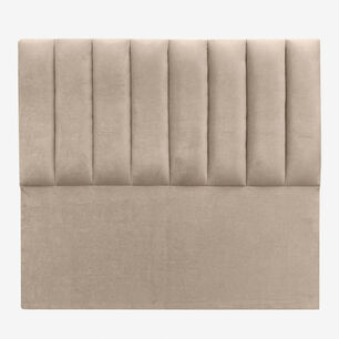 Respaldo De Cama Tubular Vertical Felpa Beige Super King