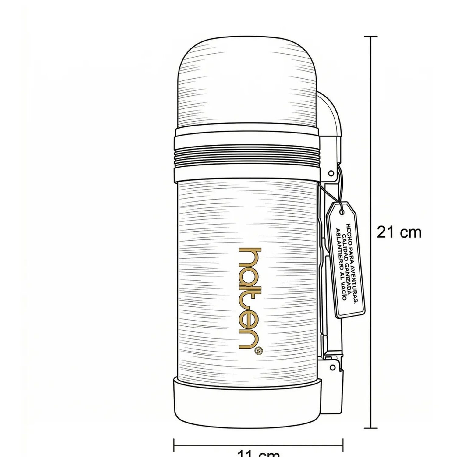 Termo Multiprop&oacute;sito Comida 750 Ml Halten Negro Metalizado image number 5.0