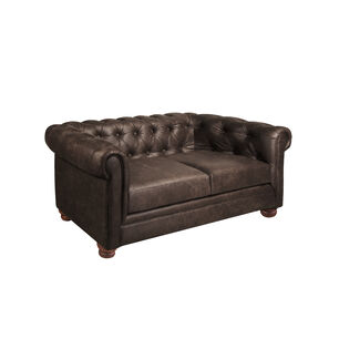 Sofa Florencia 2c Cuero Colorado Marron