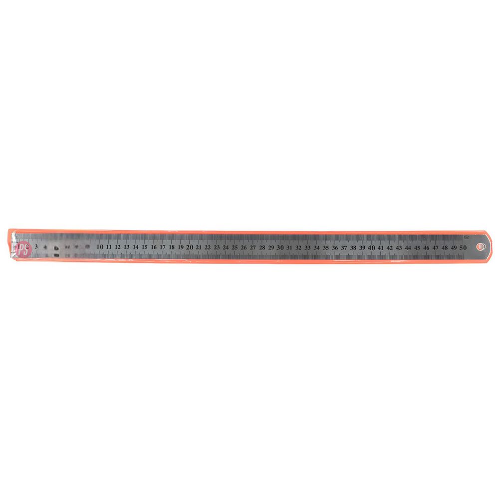 Regla Metalica 50 Cm Con Funda Plastica Protectora - Ps image number 2.0