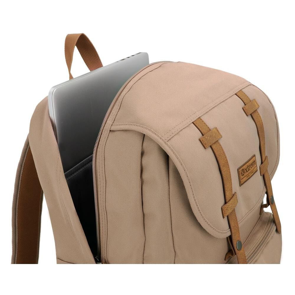 Mochila Notebook Xtrem Straps 2.0 6xt Beige 16" image number 8.0