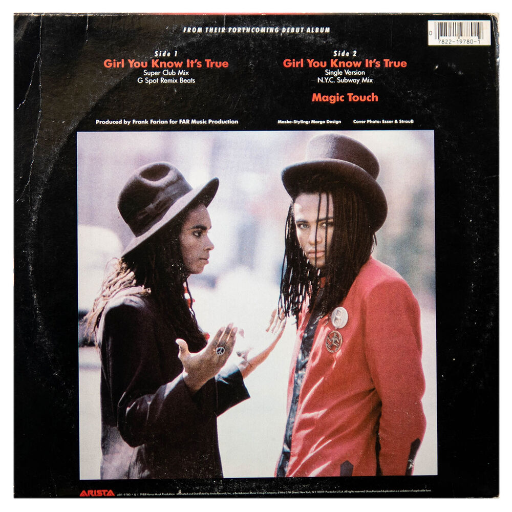 Milli Vanilli - Girl You Know It's True | 12" Maxi Single Usado image number 1.0