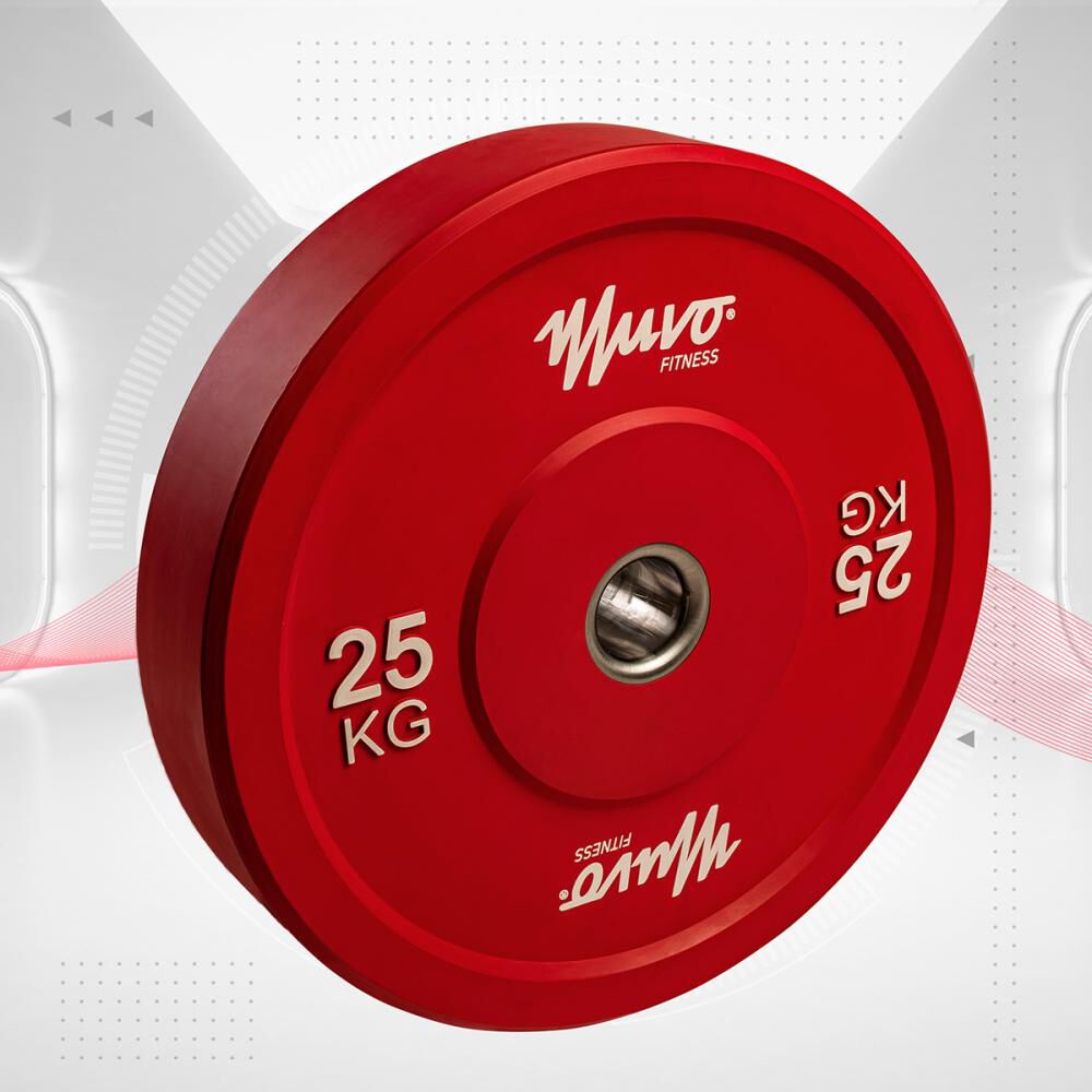 Disco Bumper 25kg Rojo Muvo image number 1.0