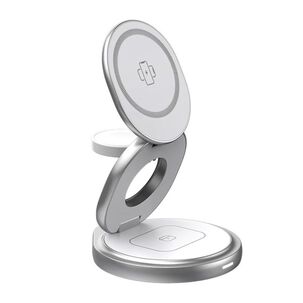 Cargador Magnético 3 En 1 Vidvie Soporte Plagable 360