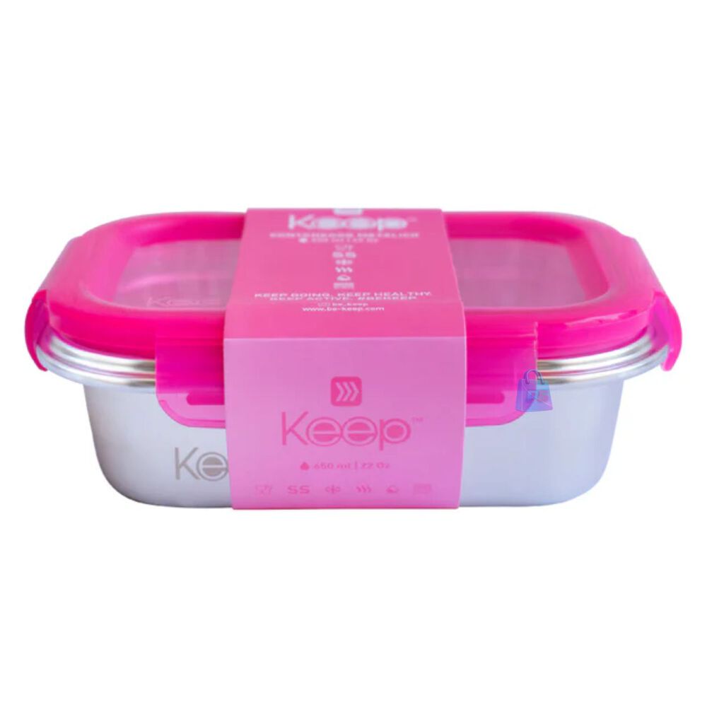 Herm&eacute;tico Keep 650ml Acero + Cubiertos On The Go - Ps image number 1.0