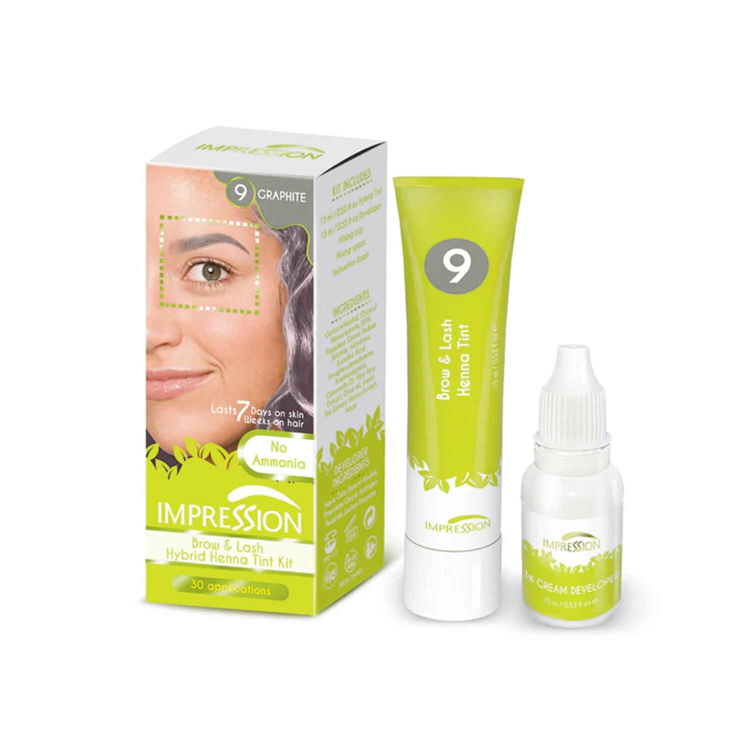 Impression Kit Hair Tintura Cejas Y Pesta&ntilde;as Ceniza 15ml image number 0.0
