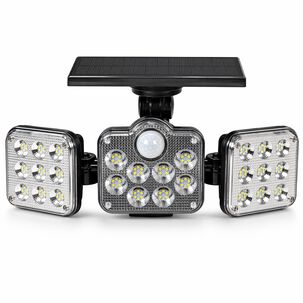 Luz Solar Foco Triple Cabezal Con Sensor De Movimientos