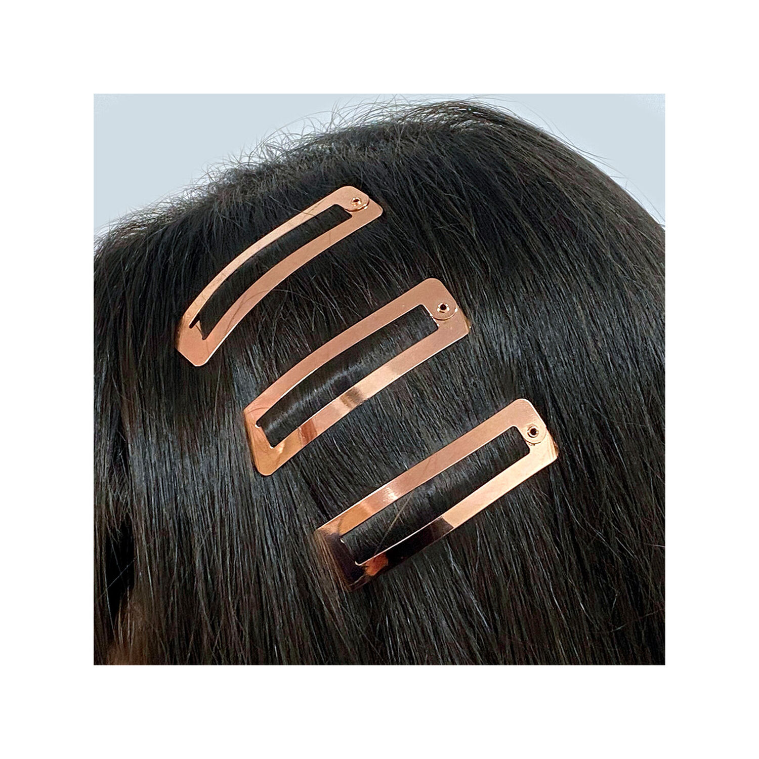 Set Clip Rectangular Besty Rosegold 3u Rosegold image number 1.0